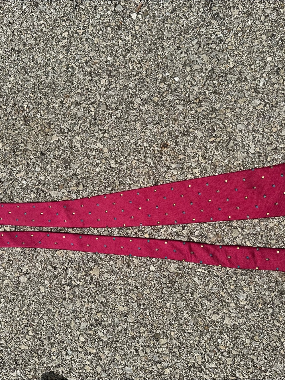 Givenchy monsieur Magenta Polka Dot silk tie Italian vintage